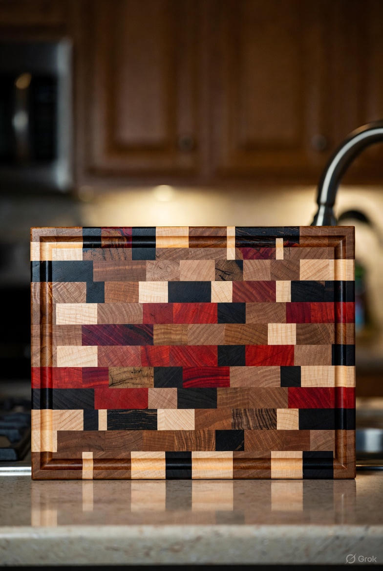 Brick pattern in exotic woods